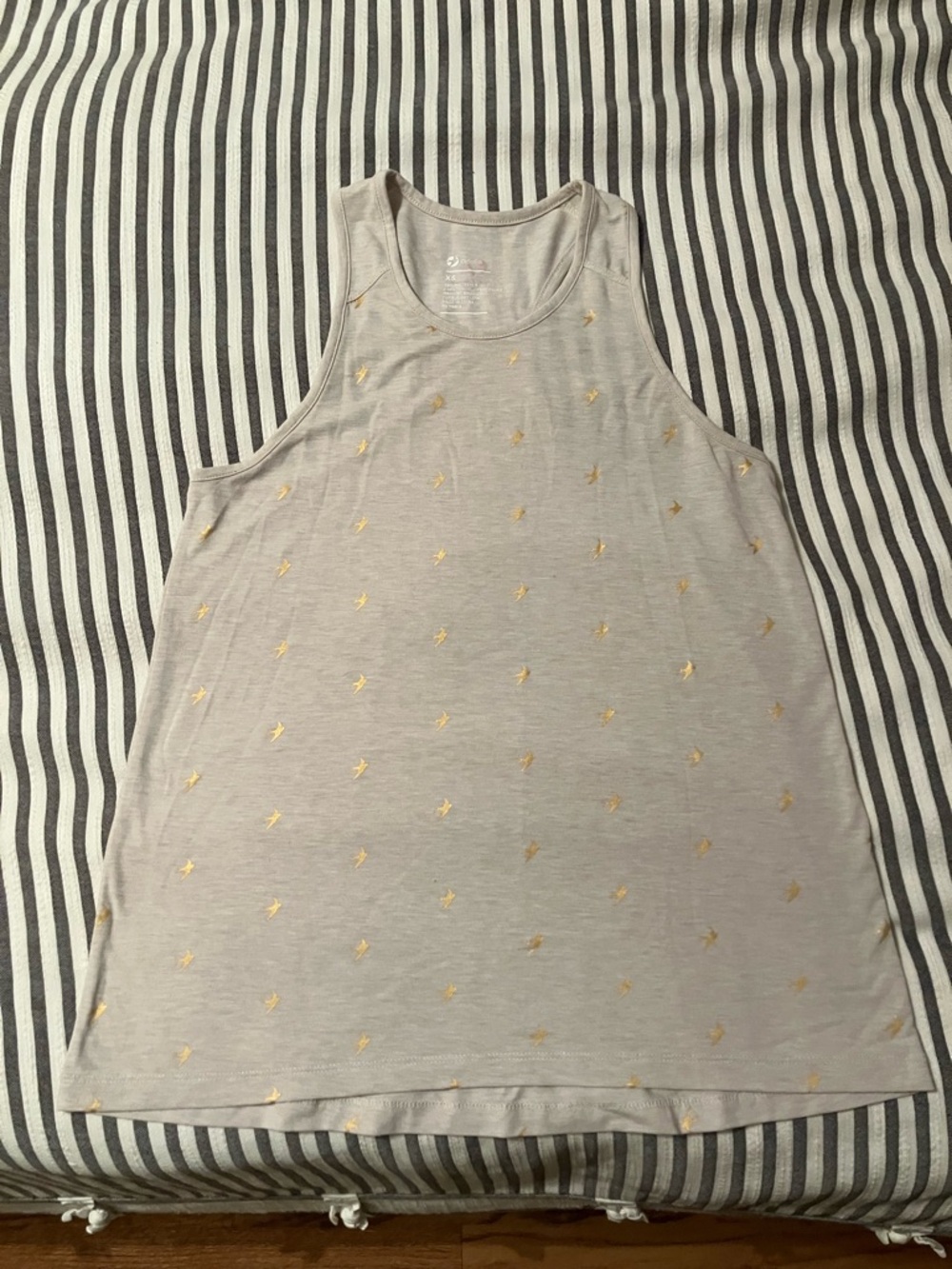 oiselle Light sand Tank with Gold bird Motif